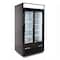 Maxx Cold Double Glass Door Narrow Width Merchandise Refrigerator, Sliding Door, 39.5 in.W, 36 cu. ft., in Black MXM2-36RSBHC - alternate 1